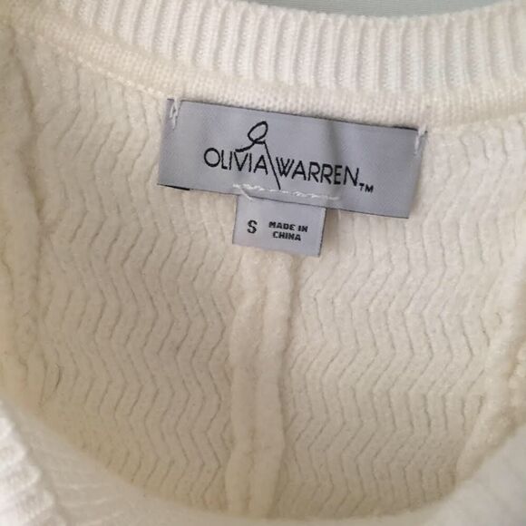 Olivia & Warren Fringed Bow Back Sweater in Small - Picture 8 of 9